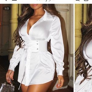 White Corset Mini Dress